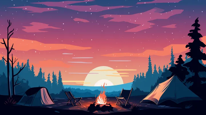 Unwind by a Crackling Campfire Under the Stars